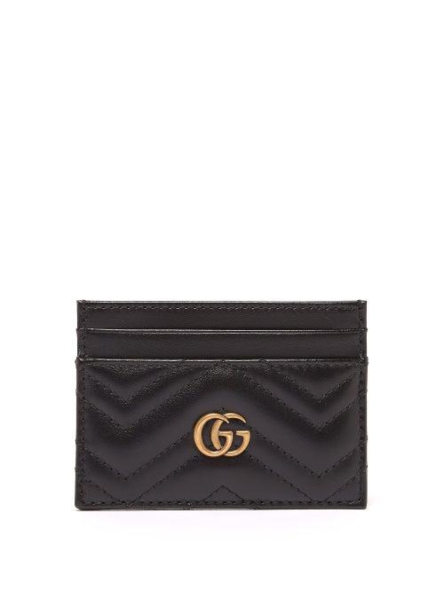 Ladies Accessories Gucci - Gg Marmont Leather Cardholder - Womens - Black