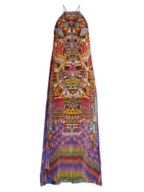 Camilla Rainbow Warrior Print Silk Dress