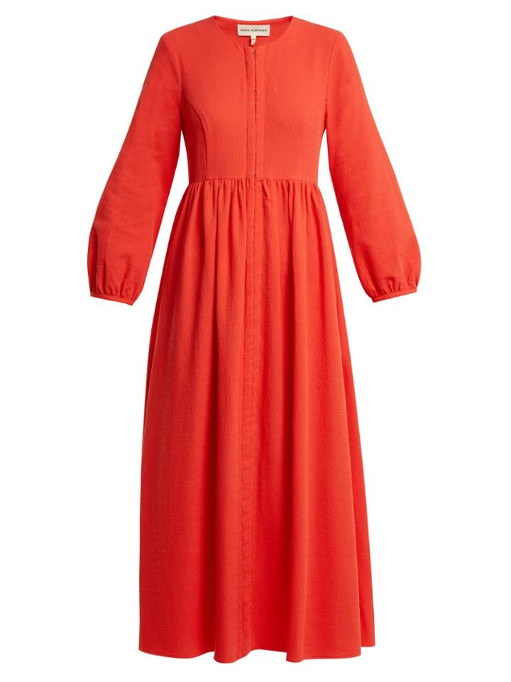Mara Hoffman Paula Balloon-sleeved Organic-cotton Dress