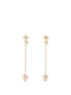 Valentino Long Floral-drop Earrings