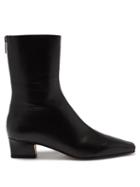 Paris Texas - City Square-toe Leather Boots - Womens - Black