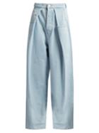 Martine Rose Fold-front Wide-leg Denim Jeans