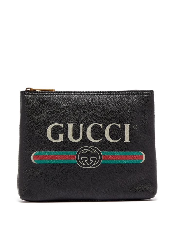 Gucci Logo-print Small Leather Pouch