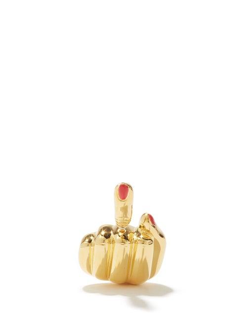 Anissa Kermiche - French For Goodnight 18kt Gold-plated Earring - Womens - Gold
