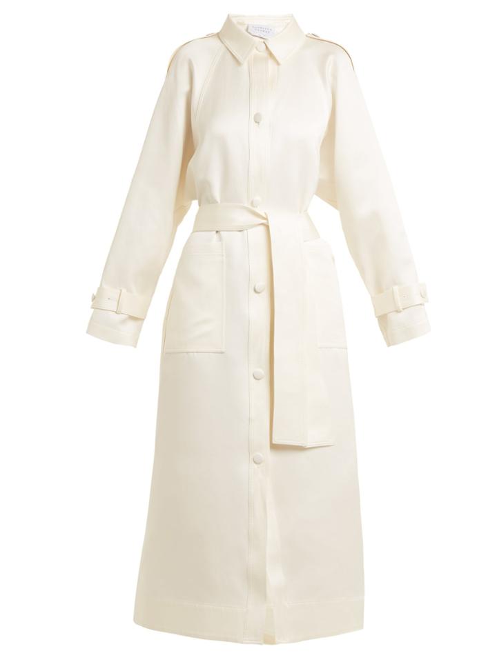 Gabriela Hearst Frazier Tie-waist Duchess Satin Coat