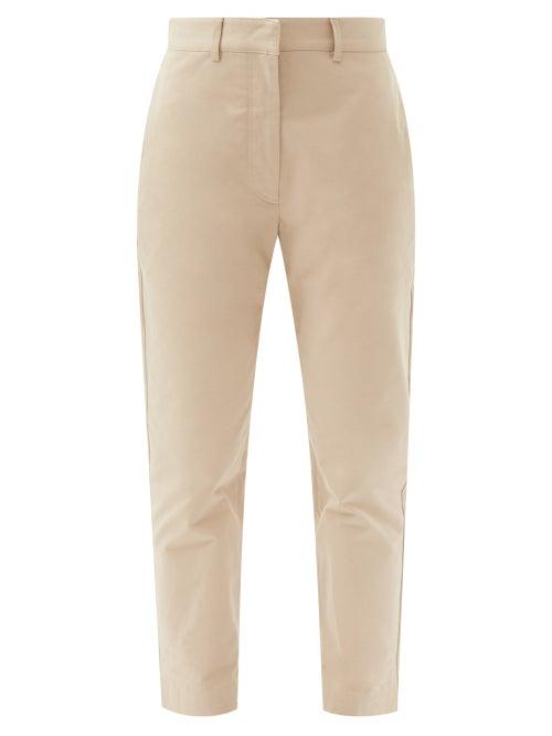 Raey - Slim-leg Organic-cotton Crop Chino - Womens - Beige