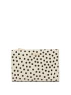 Matchesfashion.com Saint Laurent - Polka-dot Print Leather Wallet - Womens - Cream Multi