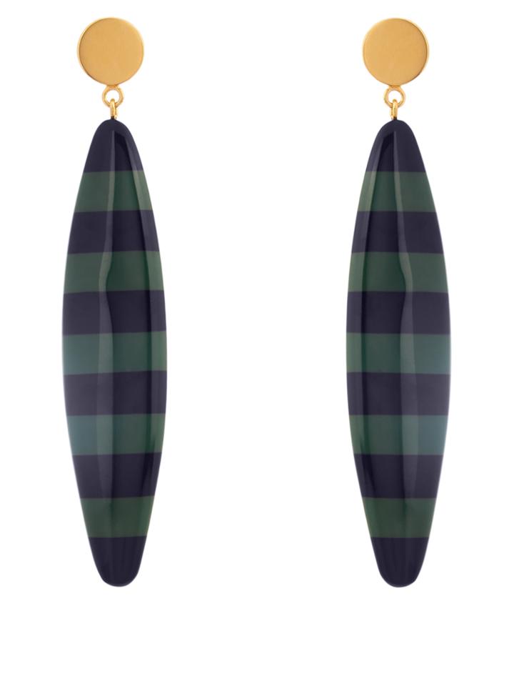 Marni Striped Long Drop-earrings