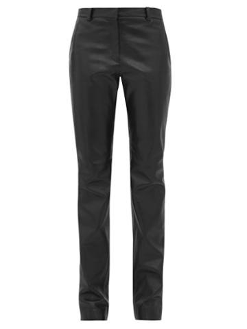 Matchesfashion.com Pallas X Claire Thomson-jonville - Fargo Leather Slim Leg Trousers - Womens - Black