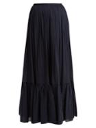 Loup Charmant Flores Tiered Cotton Maxi Skirt