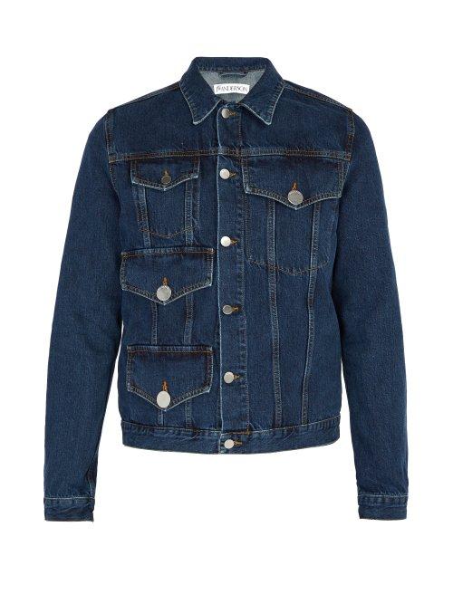Matchesfashion.com Jw Anderson - Patch Pocket Denim Jacket - Mens - Blue