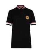 Matchesfashion.com Dolce & Gabbana - Appliqud Cotton Piqu Polo Shirt - Mens - Black
