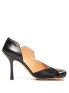 Matchesfashion.com Bottega Veneta - Leather And Calf Hair D'orsay Pumps - Womens - Black