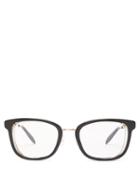 Matchesfashion.com Alexander Mcqueen - Square Acetate & Metal Glasses - Womens - Black