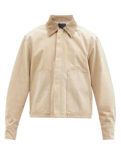 Fear Of God - Suede-collar Cotton-canvas Jacket - Mens - Beige