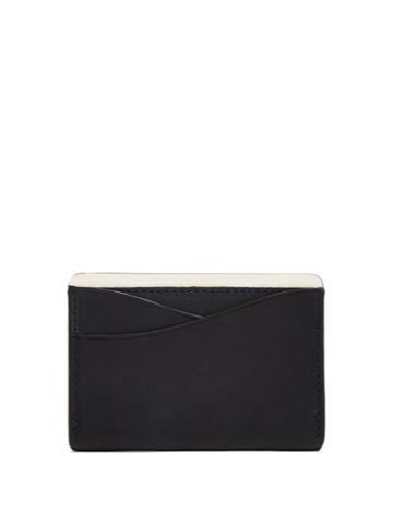 Matchesfashion.com Passavant And Lee - Leather And Sterling Silver Cardholder - Mens - Navy Multi