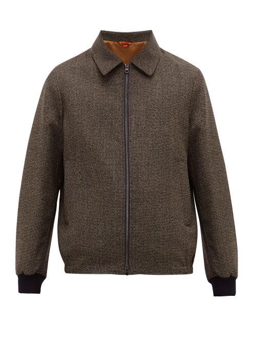 Matchesfashion.com Barena Venezia - Olivio Houndstooth Cotton Blouson Jacket - Mens - Multi