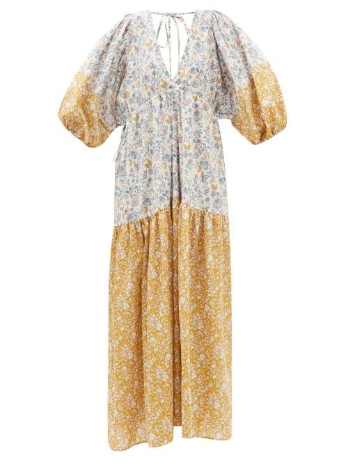 Loup Charmant - Magellan Floral-print Organic-cotton Poplin Dress - Womens - Multi