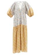 Loup Charmant - Magellan Floral-print Organic-cotton Poplin Dress - Womens - Multi