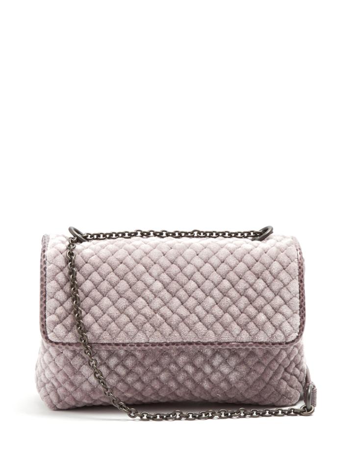 Bottega Veneta Olimpia Small Intrecciato Velvet Cross-body Bag