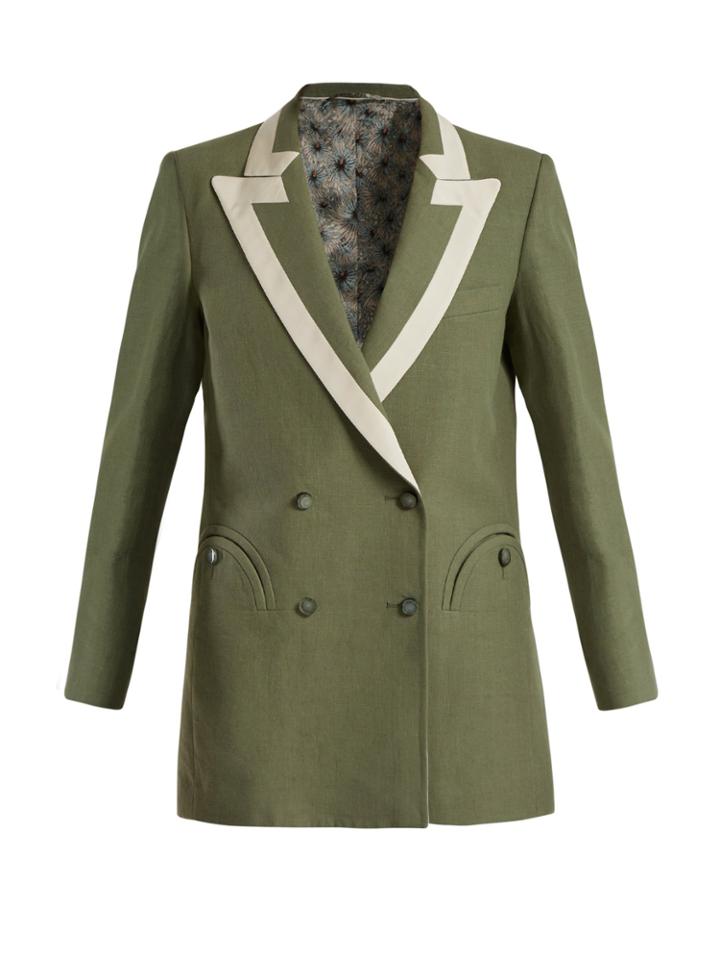 Blazé Milano Midday-sun Double-breasted Linen Jacket