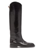 Matchesfashion.com Jil Sander - Panelled Leather Knee-high Boots - Womens - Black