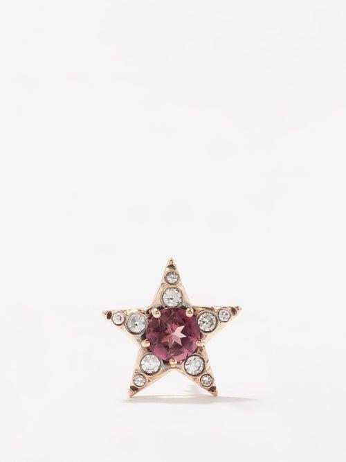 Selim Mouzannar - Istanbul Star Diamond & 18kt Gold Single Earring - Womens - Red Gold