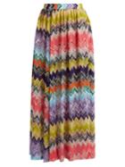 Missoni Mare Zigzag-knit Side-slit Maxi Skirt