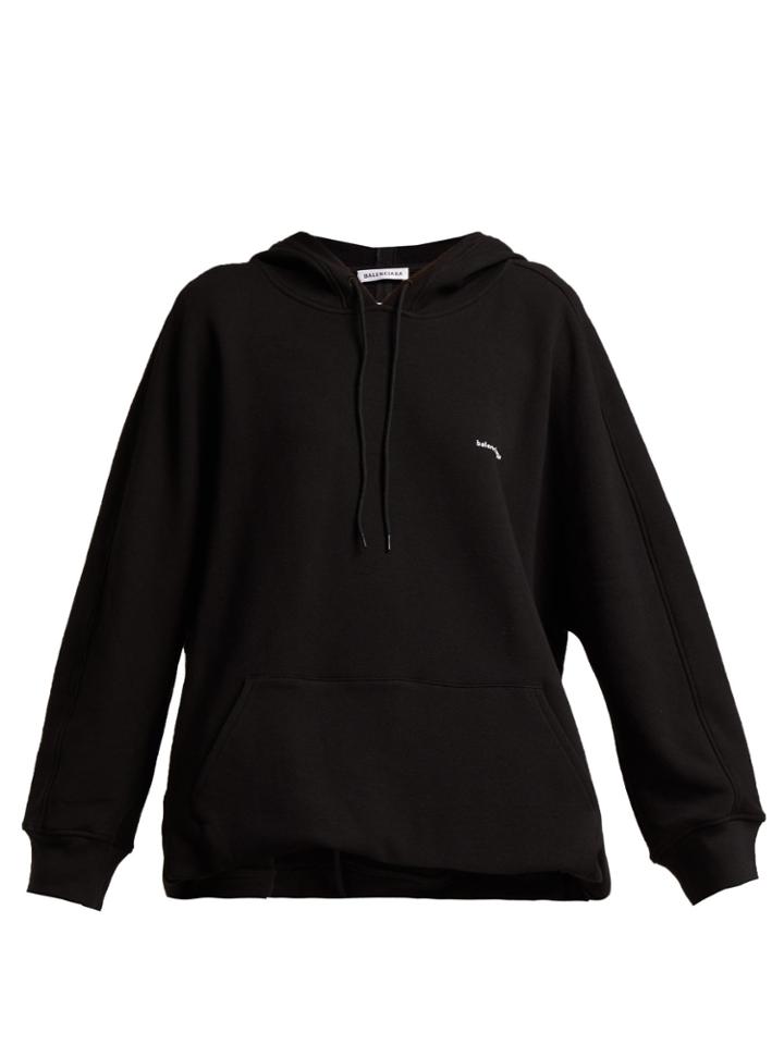 Balenciaga Cocoon Logo-embroidered Hooded Sweatshirt