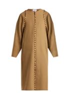 Matchesfashion.com Thom Browne - Button Embellished Wool Coat - Womens - Light Brown