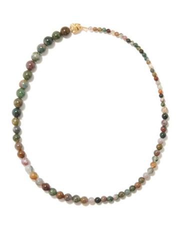 Completedworks - Jasper & 14kt Gold Necklace - Mens - Multi