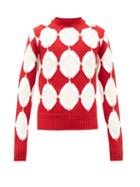 Matchesfashion.com Stefan Cooke - Slashed Cutout Wool Sweater - Mens - Red