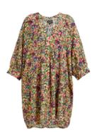 Matchesfashion.com Saloni - Zadie Crepe De Chine Silk Kaftan Dress - Womens - Multi