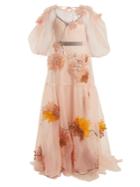 Roksanda Aurorah Floral-embroidered Silk Dress