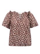 Matchesfashion.com Sea - Alha Print Cotton Top - Womens - Brown