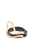 Matchesfashion.com Bottega Veneta - Twisted-buckle Leather Belt - Womens - Black Gold