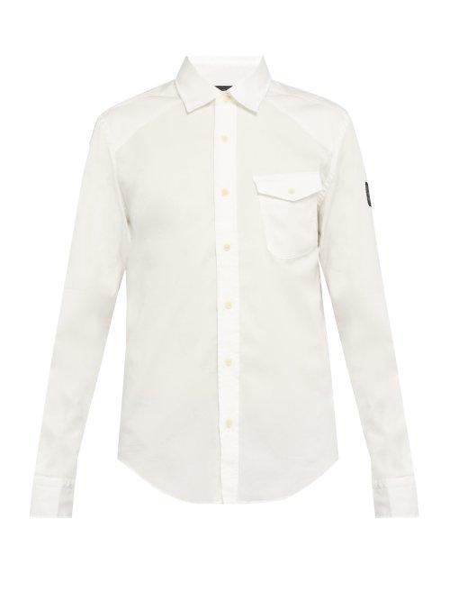 Matchesfashion.com Belstaff - Steadway Cotton Blend Shirt - Mens - White