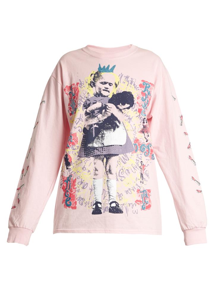 Blue Roses All Things Nice-print Long-sleeved T-shirt