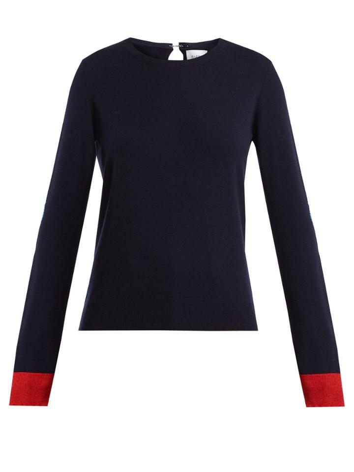 Barrie Flower Patches Cashmere Sweater