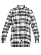 Off-white Distressed Checked Cotton Shirt