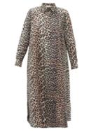 Matchesfashion.com Ganni - Leopard-print Cotton-poplin Shirt Dress - Womens - Leopard