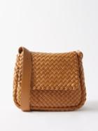 Bottega Veneta - Intrecciato Small Leather Shoulder Bag - Womens - Tan