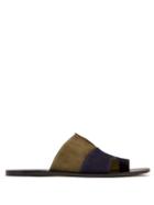 Matchesfashion.com O'keeffe - Bi Colour Suede Sandals - Mens - Blue Multi