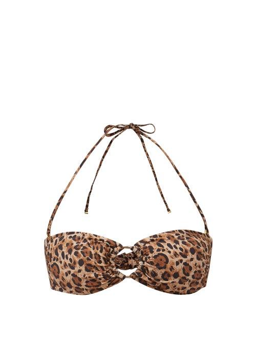 Melissa Odabash - Ancora Leopard-print Gathered Ring Bikini Top - Womens - Leopard
