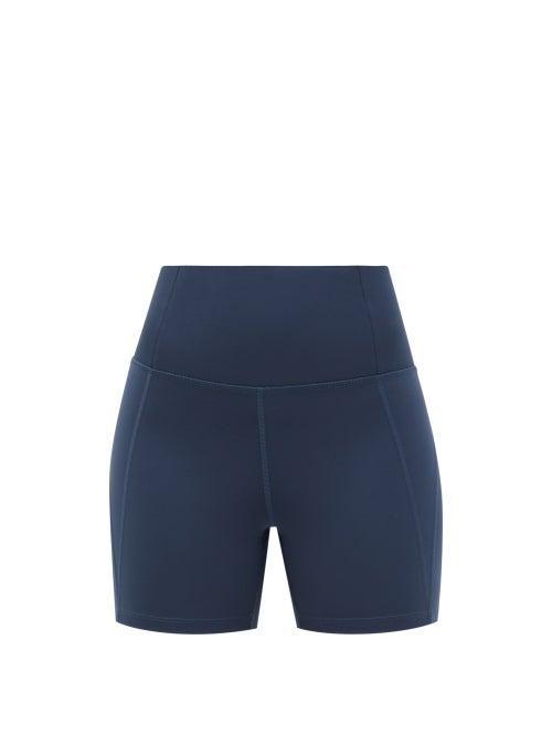 Matchesfashion.com Girlfriend Collective - High-rise Recycled-fibre Running Shorts - Womens - Navy