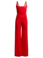 Matchesfashion.com Galvan - Sunrise Sleeveless Crepe Jumpsuit - Womens - Red