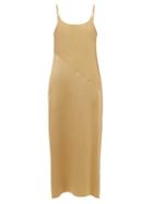 Matchesfashion.com Asceno - Lisbon Panelled Silk Slip Dress - Womens - Dark Yellow