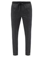 Brioni - Pintucked Cashmere-blend Jersey Trousers - Mens - Dark Grey