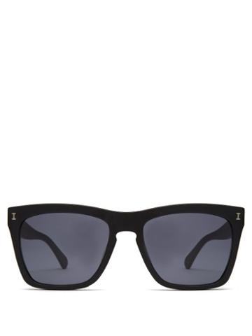 Matchesfashion.com Illesteva - Los Feliz Square Frame Acetate Sunglasses - Mens - Black