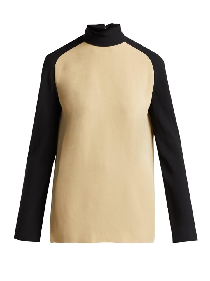 Haider Ackermann Kuiper Two-tone Crpe Blouse